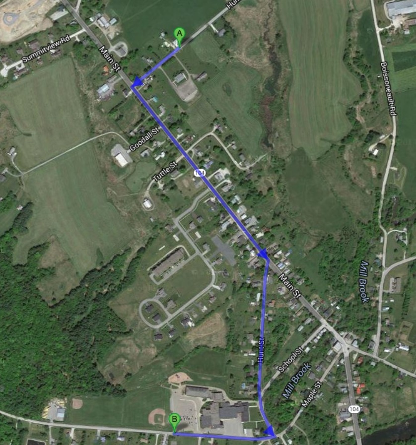 The Fairfax Parks & Recreation Department 4th of July Parade Route